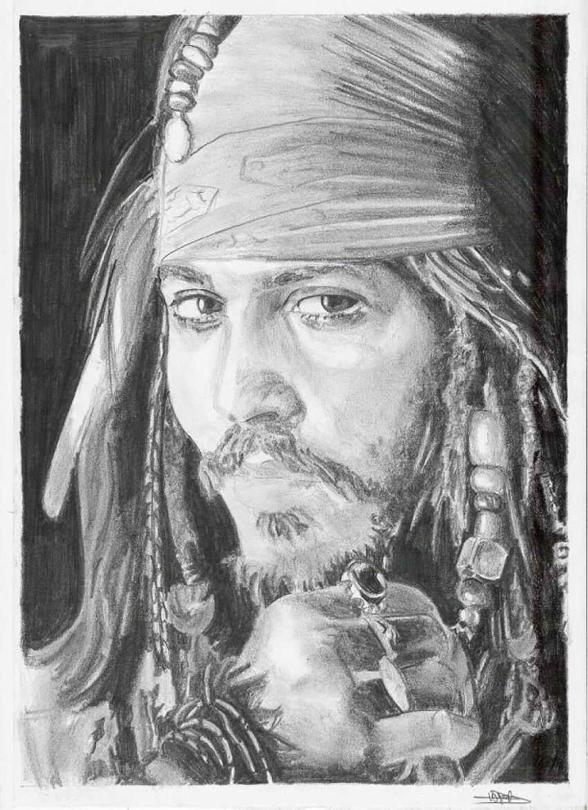 Johnny Depp dans Pirates des Carabes