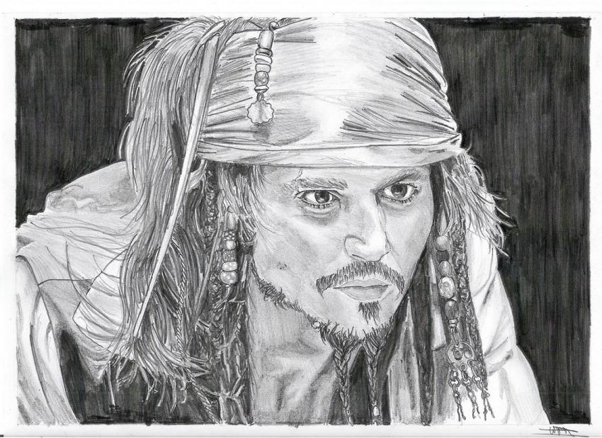 Johnny Depp dans Pirates des Carabes