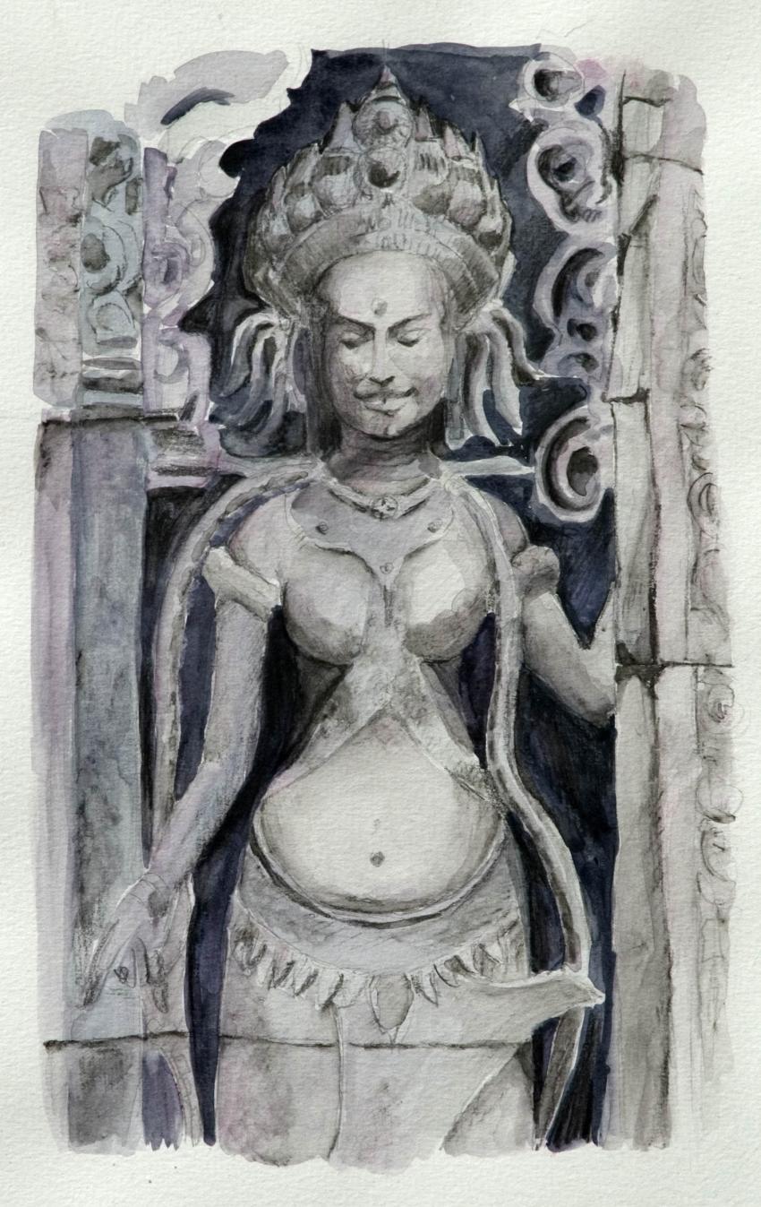 sculpture apsara