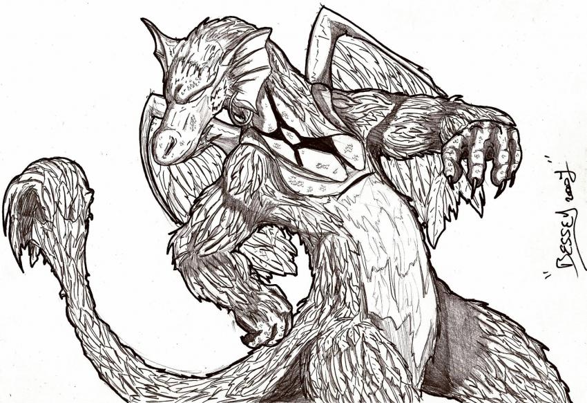 dragon a plume.