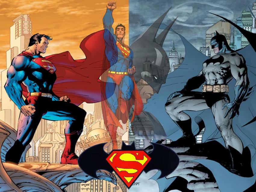 Superman and batman in the Shadows