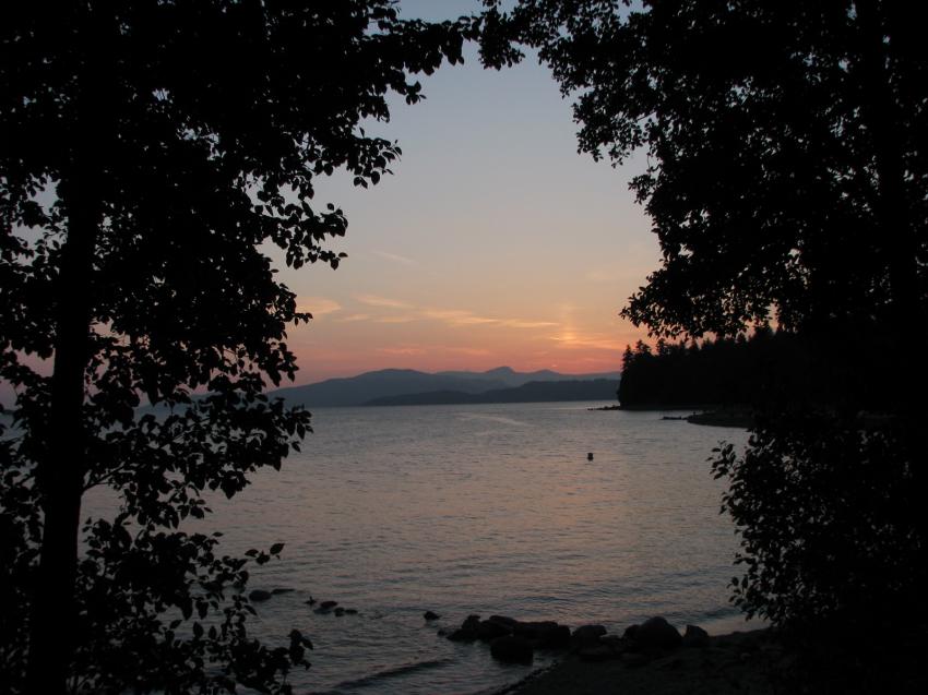 Coucher de soleil sur la baie de Vancouver