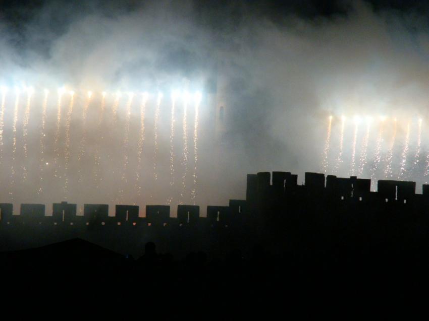 remparts en feu