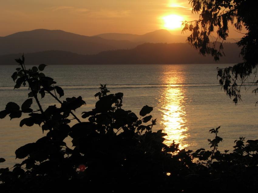 Coucher de soleil sur la baie de Vancouver