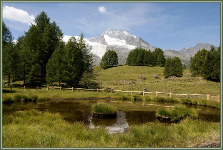 Le Mont Pourri, depuis le hameau du Monal.