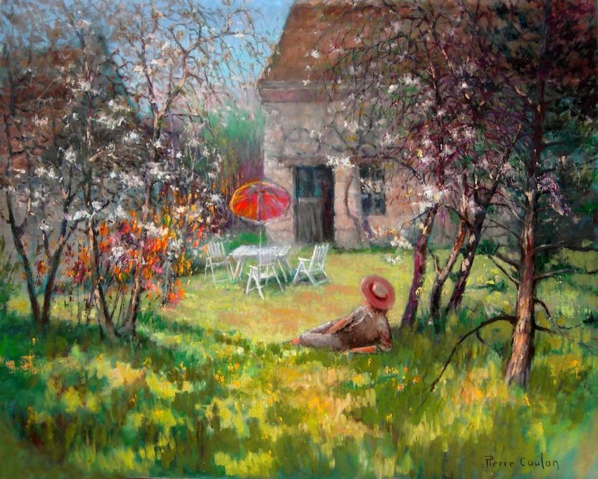 Jardin d'Artiste, peinture sur toile 0,80 x 0,65