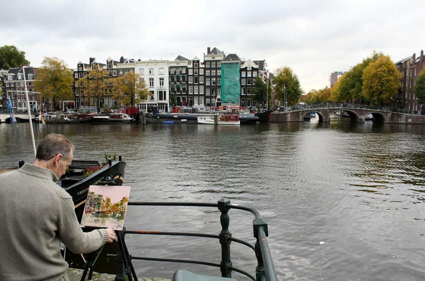 Amsterdam (76) Le peintre (pour Marie)