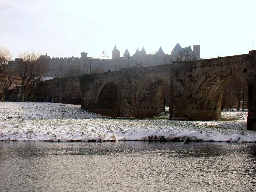 carcassonne sous la neige