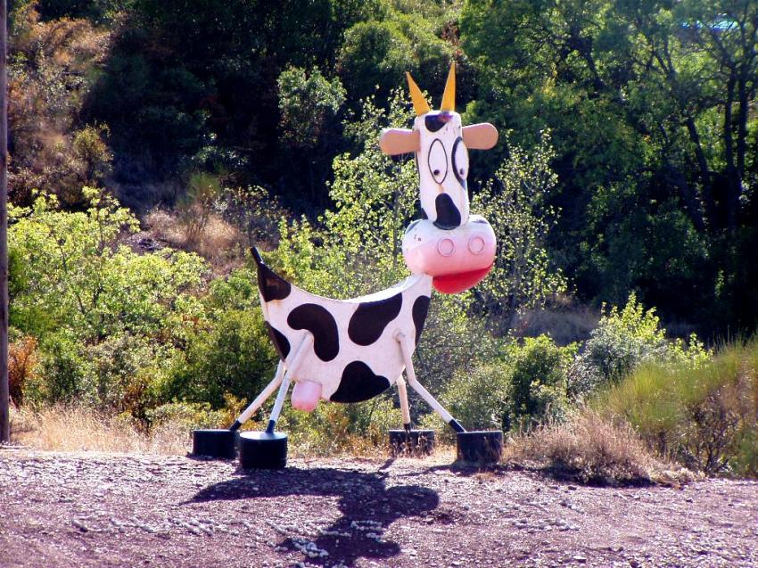 vache en bois