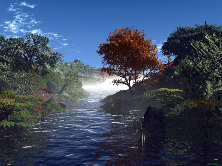 Cascade et rivire