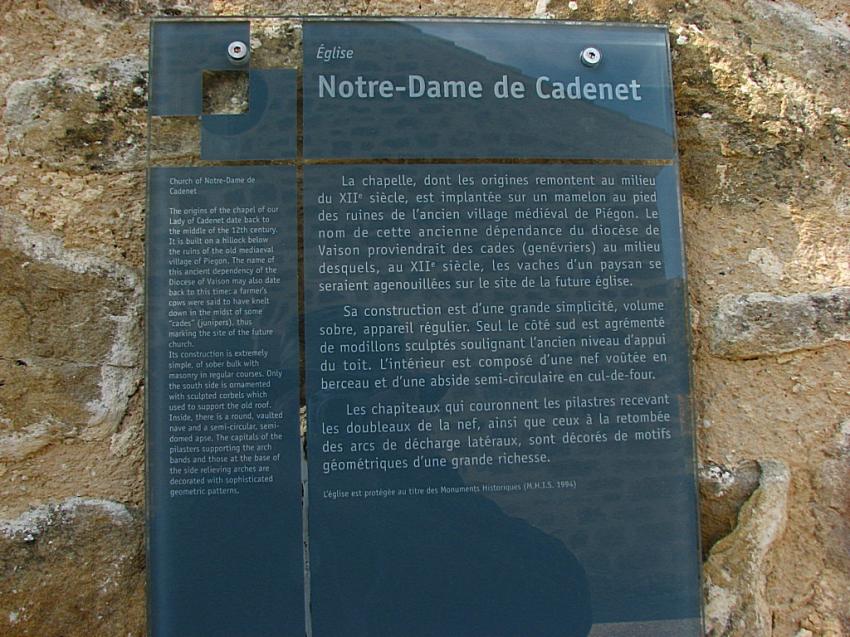 ND de Cadenet ( Piegon Baronnies Drome Provenale 