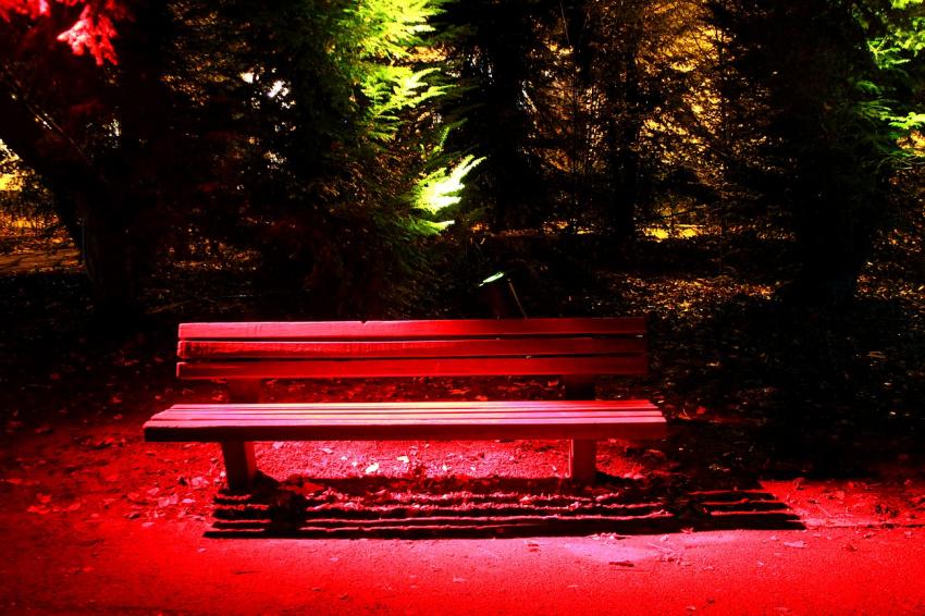 Le banc rouge