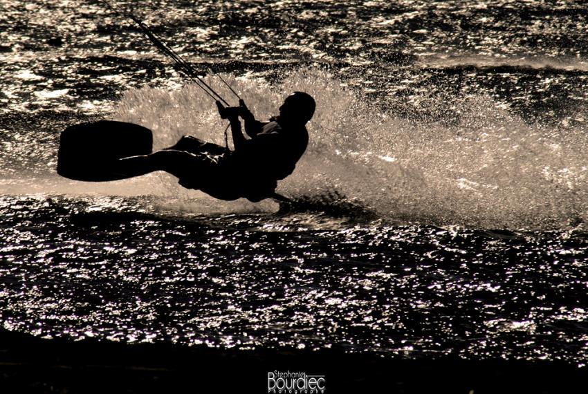 kite surf au Motu martin, TAHITI