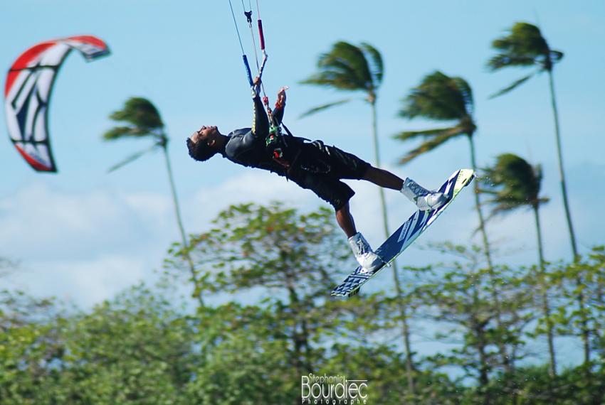 kite surf au Motu martin, TAHITI