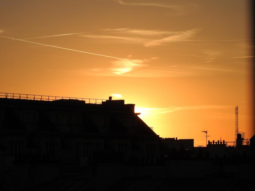 coucher de soleil sur Paris