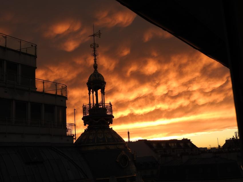 coucher de soleil sur Paris