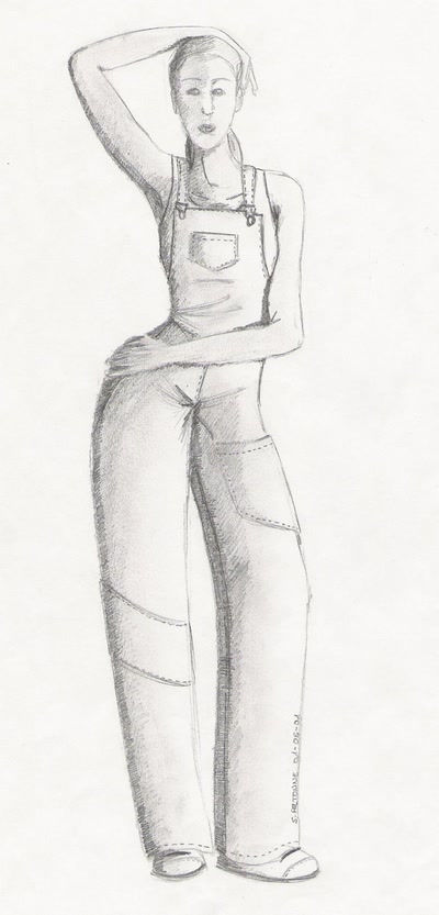 Résultat de recherche: femme en salopette