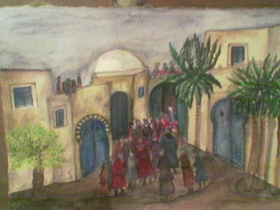 Œuvre de sellem: village en joie