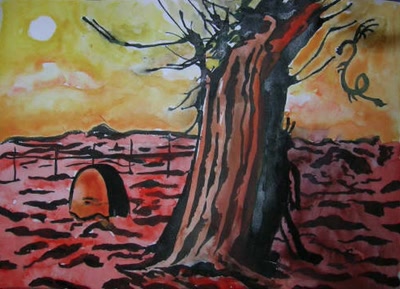 Œuvre de willy: encre et aquarelle#1