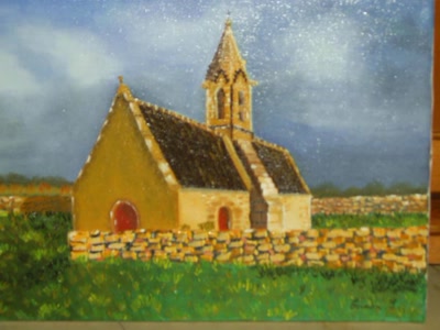 Œuvre de pomme: église normande