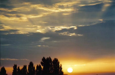 Œuvre de jigme: coucher de soleil