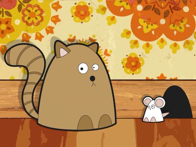 Œuvre de rosa: chat et souris