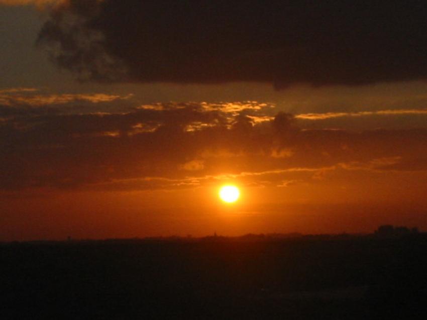 Coucher de soleil en automne