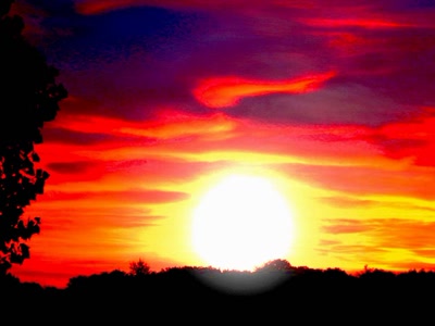 Œuvre de nonoche: couché de soleil