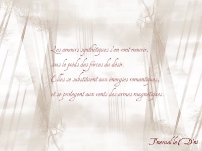 Résultat de recherche: Les Amours Synthétiques