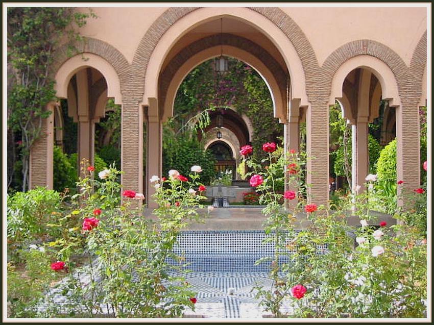 Jardin intérieur à Marrakech