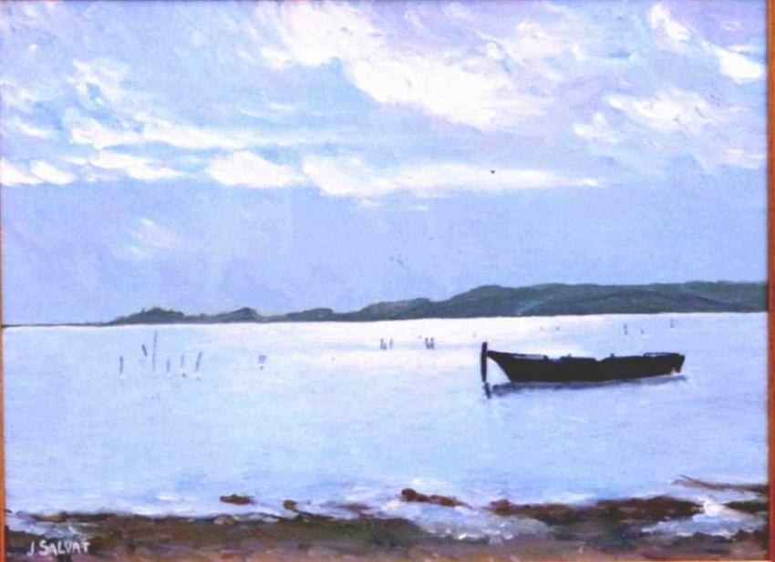l'étang le soir, Leucate