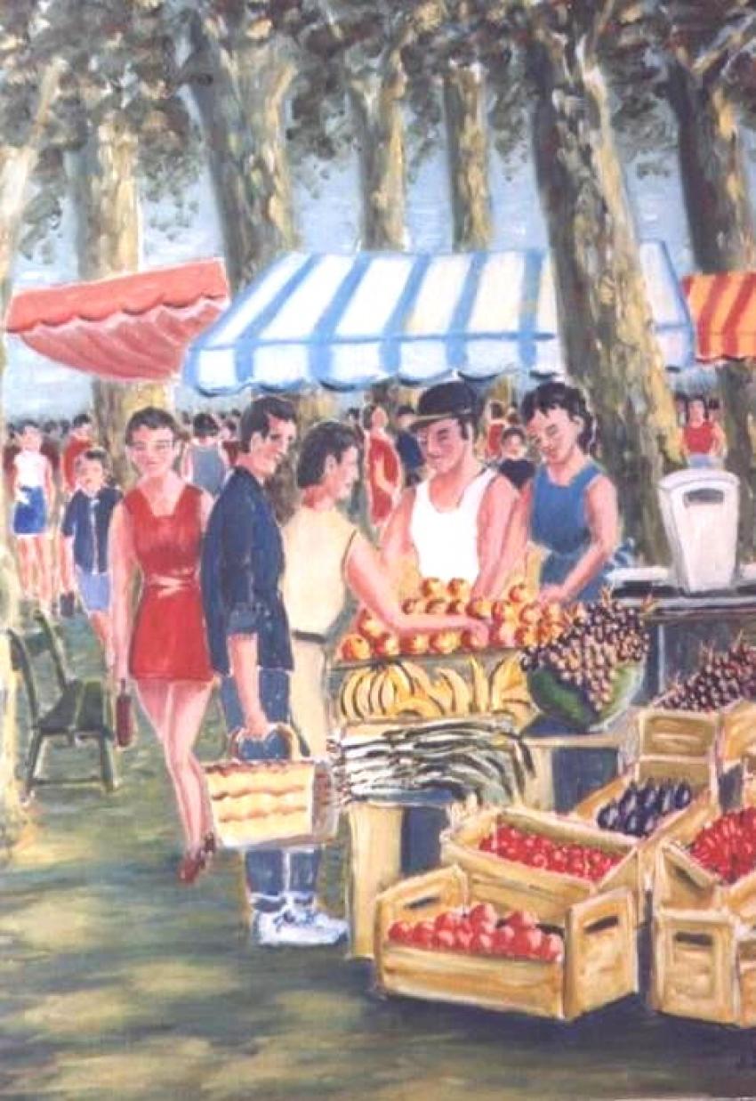jour de marché à Rivesaltes