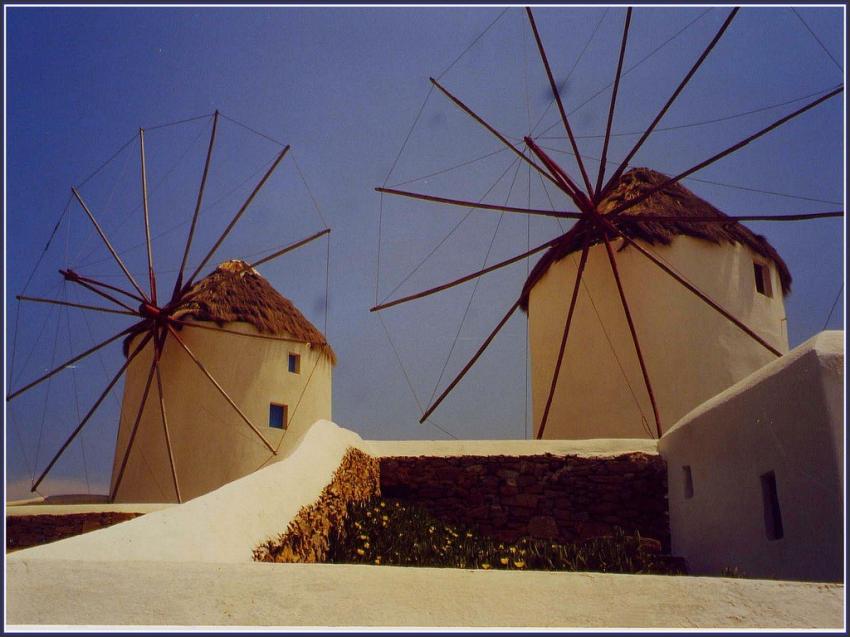 Les moulins à Mykonos (Grèce)