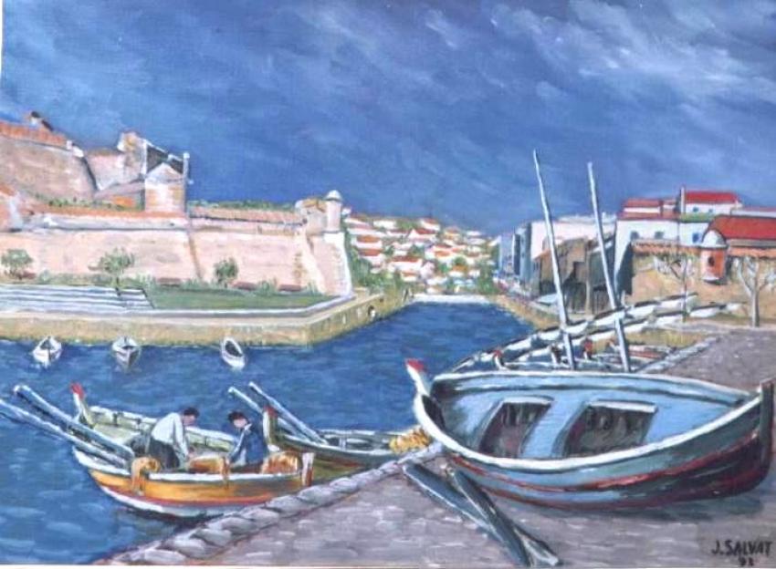 Collioure , départ à l'Aube