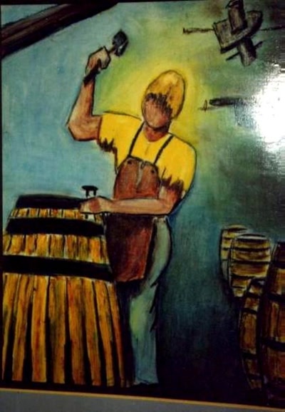 Œuvre de J.SALVAT: le tonnelier