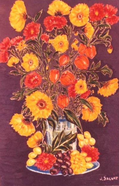 Œuvre de J.SALVAT: BOUQUET VERTICAL