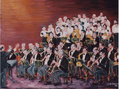 Œuvre de J.SALVAT: la Lyre et la Chorale  de Rivvesaltes