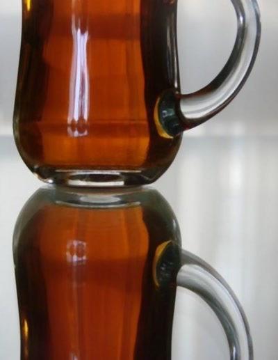 du thé en reflet
