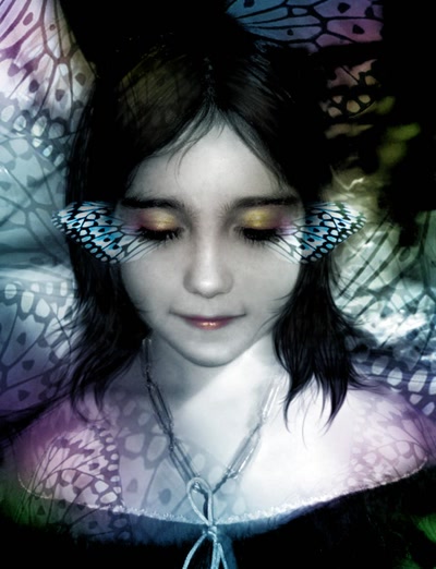 Œuvre de Emystick: La fille-papillon