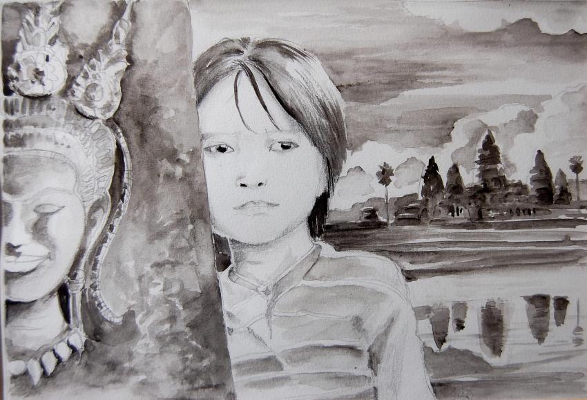 petite fille d'ANGKOR