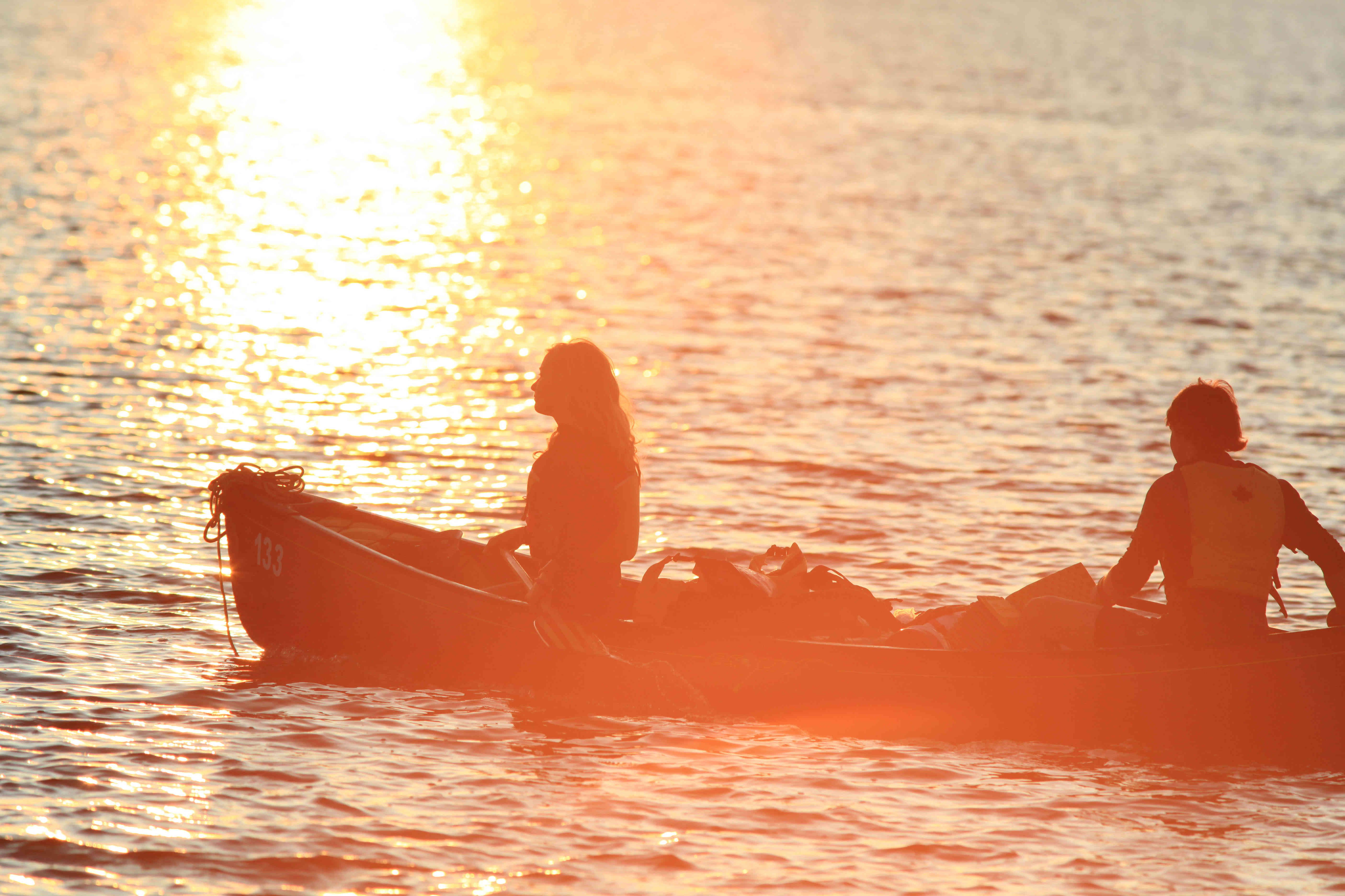 Expédition en canot.