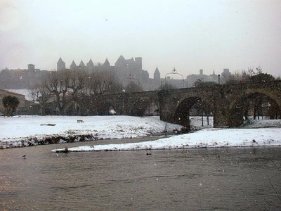 Œuvre de douze7: citee carcassonne sous la neige 2