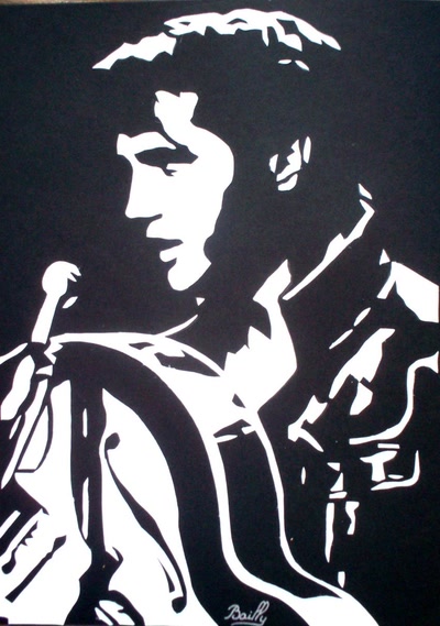 Elvis à la guitare