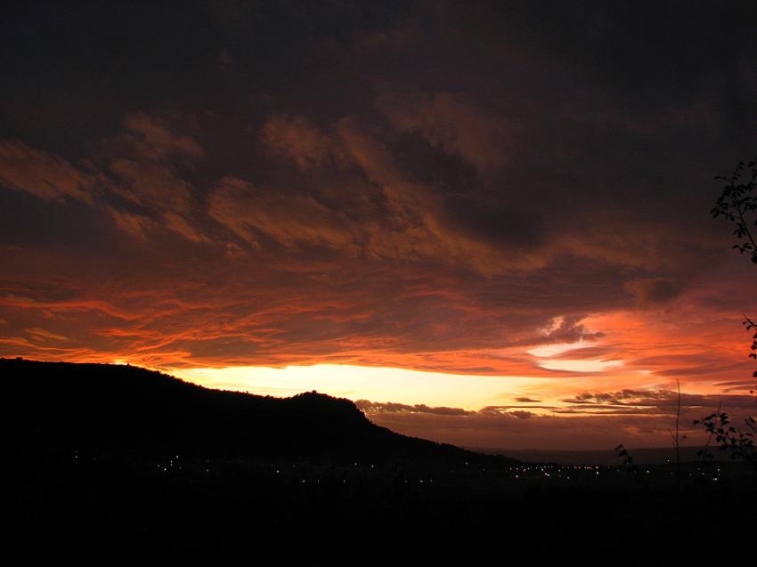 Coucher de soleil sur la Chlle St  Juste 