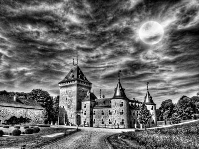 Œuvre de komotion: Chateau Hargimont HDR et N&B