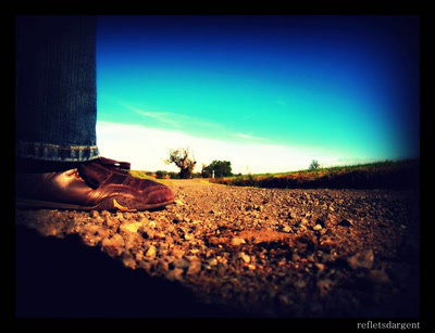 Œuvre de refletsdargent: la pause du voyageur