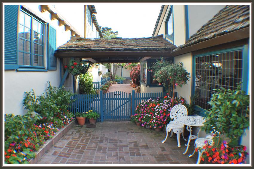 Maison fleurie à Carmel (Californie)