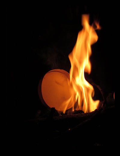 début de feu de cheminée