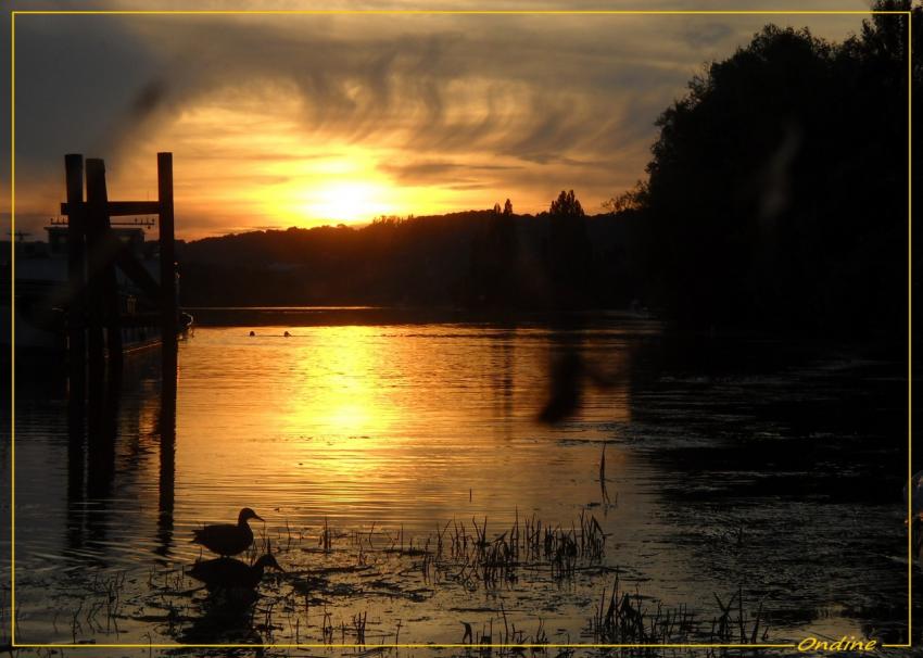 Coucher de soleil sur la Seine à Triel