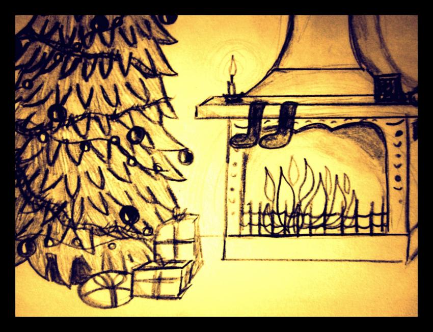 ambiance Noël au coin du feu